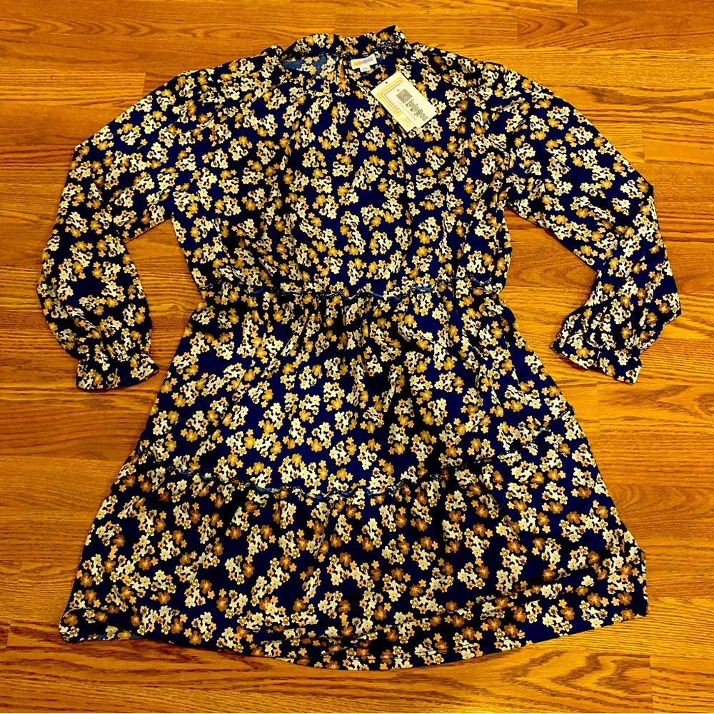 NWT LuLaRoe navy floral dress